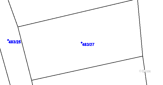 Parcela st. 483/27 v KÚ Střemeníčko, Katastrální mapa