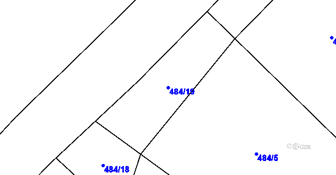 Parcela st. 484/19 v KÚ Střemy, Katastrální mapa