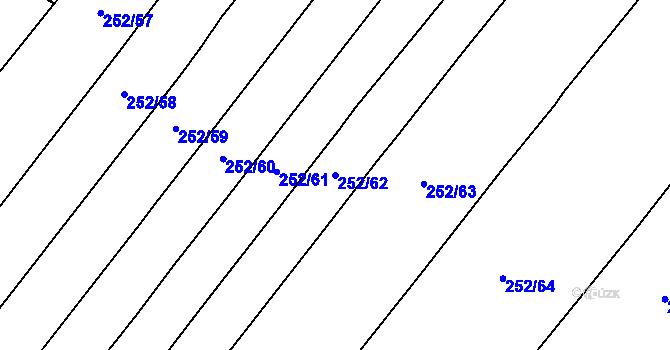 Parcela st. 252/62 v KÚ Střemy, Katastrální mapa
