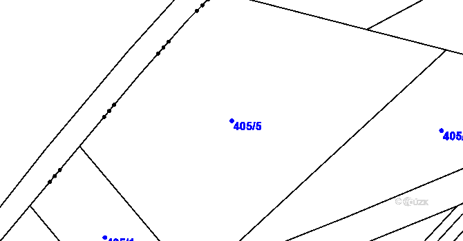 Parcela st. 405/5 v KÚ Střemy, Katastrální mapa