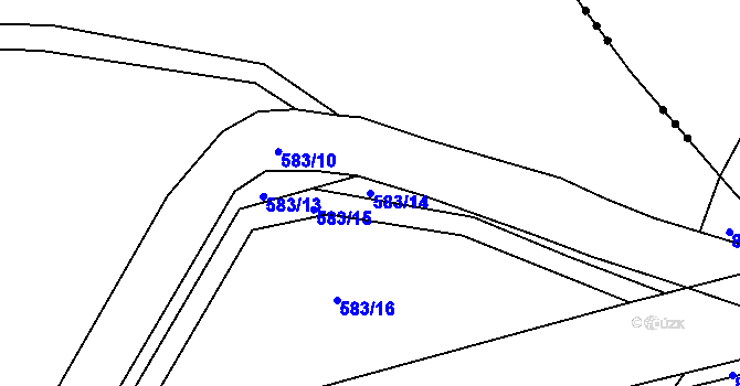 Parcela st. 583/14 v KÚ Střemy, Katastrální mapa
