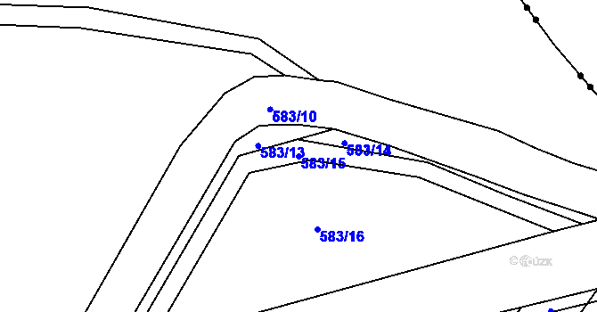 Parcela st. 583/15 v KÚ Střemy, Katastrální mapa