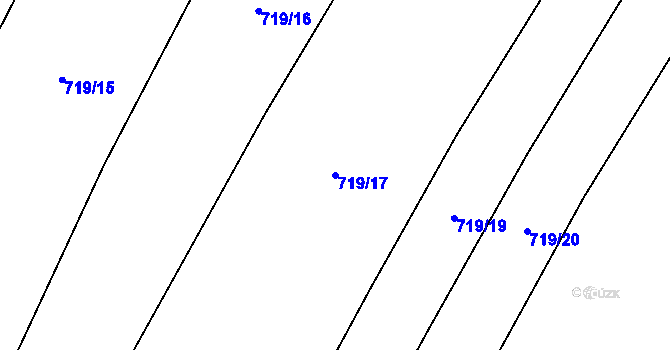Parcela st. 719/17 v KÚ Střemy, Katastrální mapa