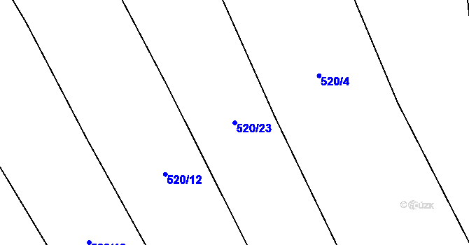 Parcela st. 520/23 v KÚ Nadslav, Katastrální mapa