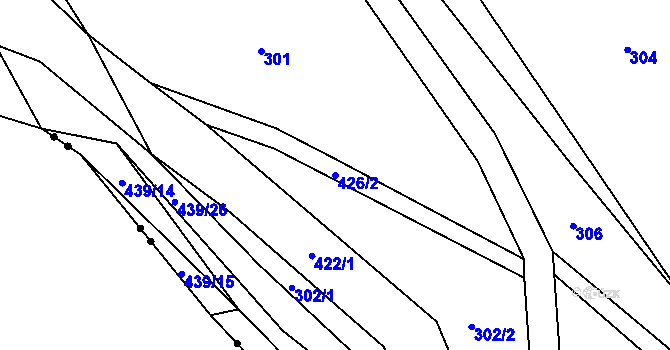 Parcela st. 426/2 v KÚ Křištín, Katastrální mapa