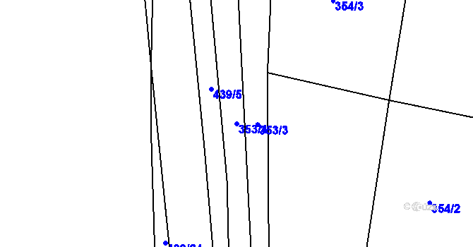 Parcela st. 353/4 v KÚ Křištín, Katastrální mapa
