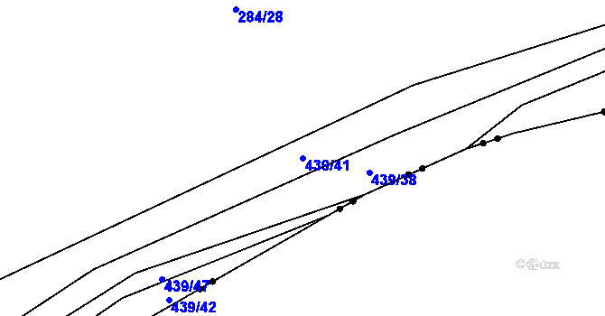 Parcela st. 439/41 v KÚ Křištín, Katastrální mapa