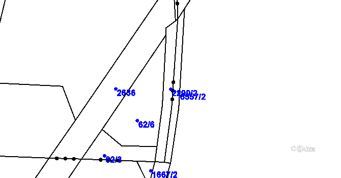 Parcela st. 2290/2 v KÚ Stříbrná, Katastrální mapa