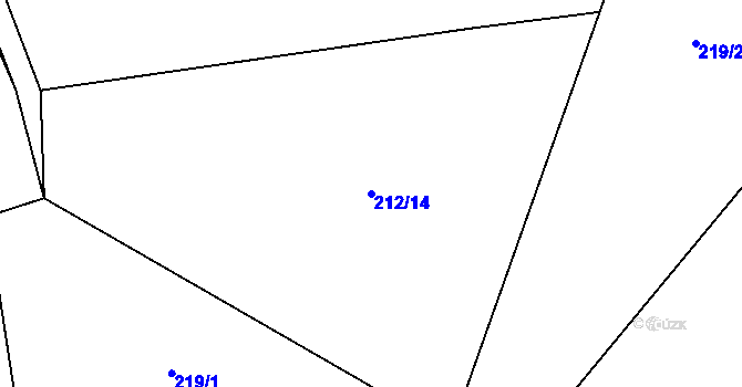 Parcela st. 212/14 v KÚ Stříbrná Skalice, Katastrální mapa