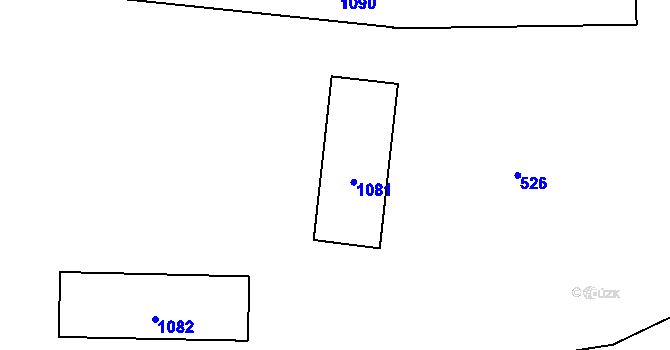 Parcela st. 60/2 v KÚ Stříbrnice, Katastrální mapa