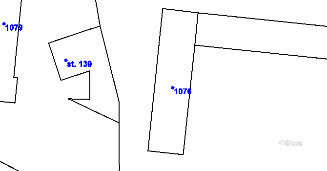 Parcela st. 60/4 v KÚ Stříbrnice, Katastrální mapa