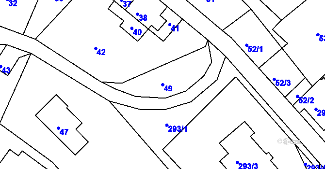 Parcela st. 49 v KÚ Dobětice, Katastrální mapa