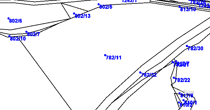 Parcela st. 782/11 v KÚ Milíkov u Stříbra, Katastrální mapa