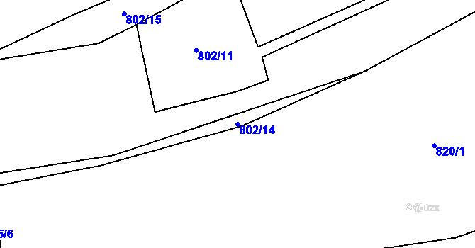 Parcela st. 802/14 v KÚ Milíkov u Stříbra, Katastrální mapa