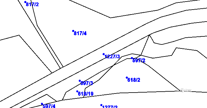 Parcela st. 1227/3 v KÚ Milíkov u Stříbra, Katastrální mapa