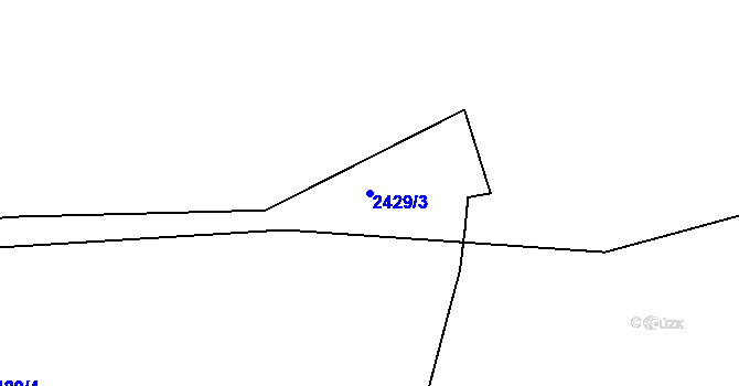 Parcela st. 2429/3 v KÚ Stříbro, Katastrální mapa