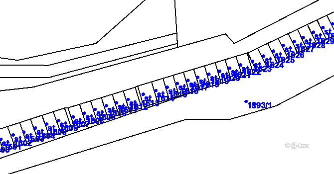 Parcela st. 1616 v KÚ Stříbro, Katastrální mapa