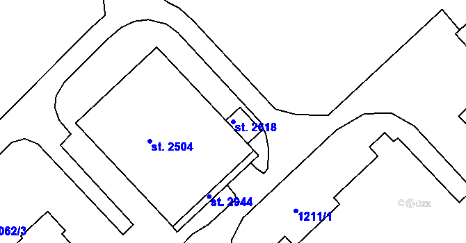 Parcela st. 2618 v KÚ Stříbro, Katastrální mapa