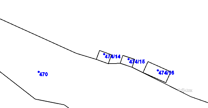 Parcela st. 474/14 v KÚ Stříbro, Katastrální mapa