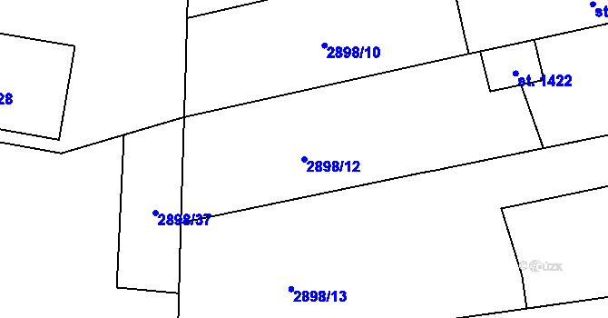 Parcela st. 2898/12 v KÚ Stříbro, Katastrální mapa