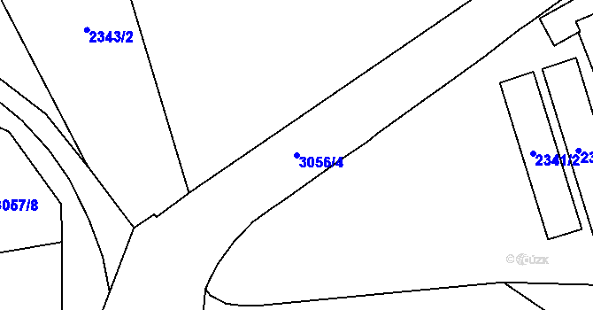 Parcela st. 3056/4 v KÚ Stříbro, Katastrální mapa
