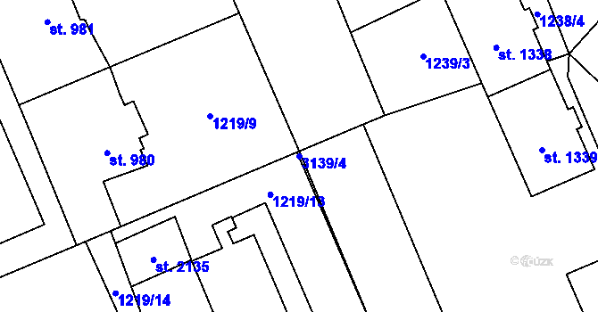 Parcela st. 3139/4 v KÚ Stříbro, Katastrální mapa