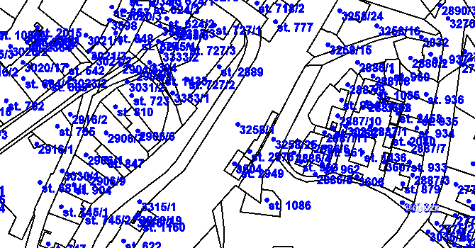 Parcela st. 3258/1 v KÚ Stříbro, Katastrální mapa