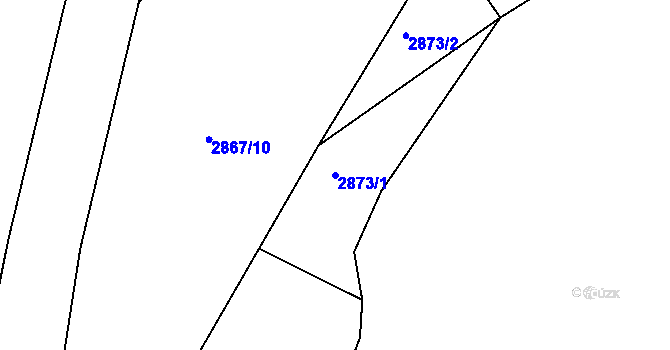 Parcela st. 2873/1 v KÚ Stříbro, Katastrální mapa
