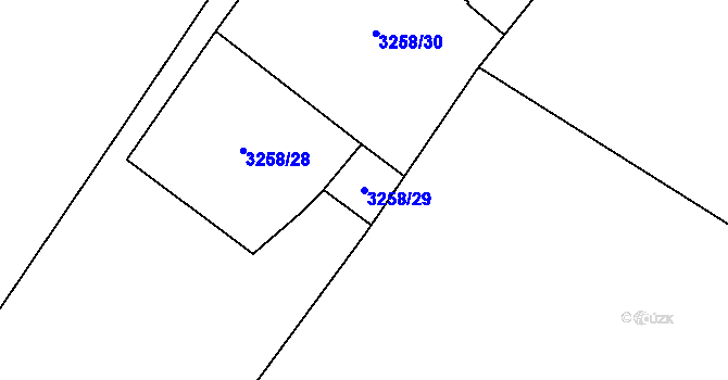Parcela st. 3258/29 v KÚ Stříbro, Katastrální mapa
