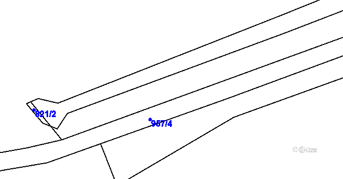 Parcela st. 821/6 v KÚ Stříbřec, Katastrální mapa