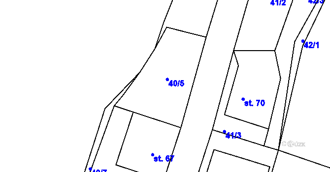 Parcela st. 68 v KÚ Střítež u Poličky, Katastrální mapa