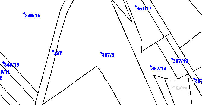 Parcela st. 357/5 v KÚ Střítež u Trutnova, Katastrální mapa