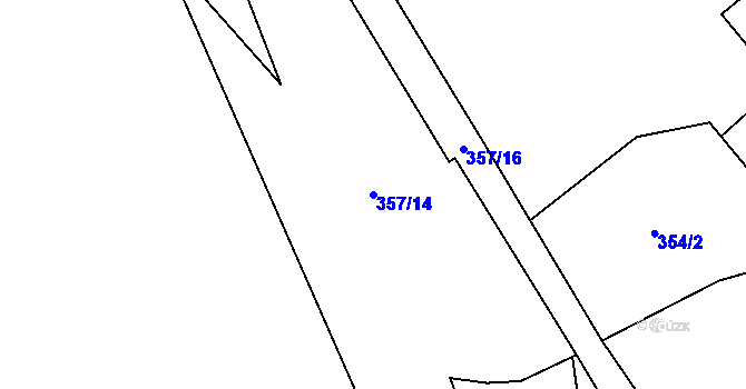Parcela st. 357/14 v KÚ Střítež u Trutnova, Katastrální mapa