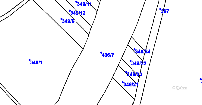 Parcela st. 436/7 v KÚ Střítež u Trutnova, Katastrální mapa