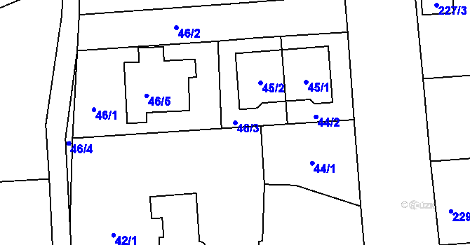 Parcela st. 46/3 v KÚ Antonínův Důl, Katastrální mapa