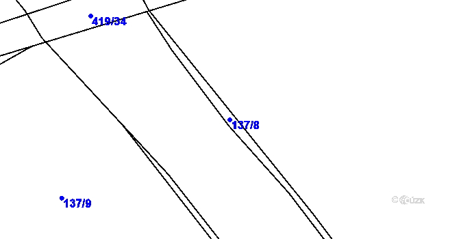 Parcela st. 137/8 v KÚ Antonínův Důl, Katastrální mapa