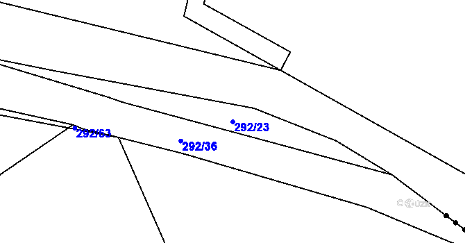 Parcela st. 292/23 v KÚ Antonínův Důl, Katastrální mapa