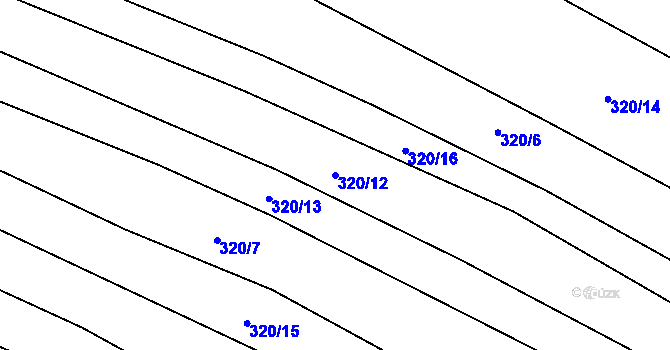 Parcela st. 320/12 v KÚ Antonínův Důl, Katastrální mapa