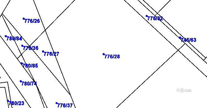 Parcela st. 776/28 v KÚ Střítež u Jihlavy, Katastrální mapa