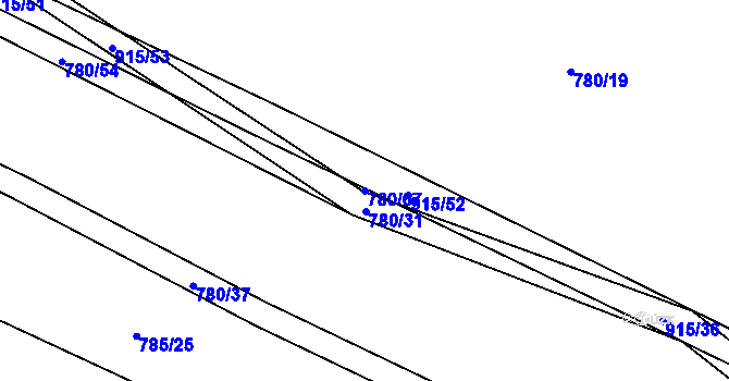 Parcela st. 780/67 v KÚ Střítež u Jihlavy, Katastrální mapa