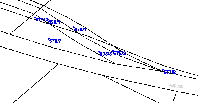 Parcela st. 895/5 v KÚ Střítež u Jihlavy, Katastrální mapa