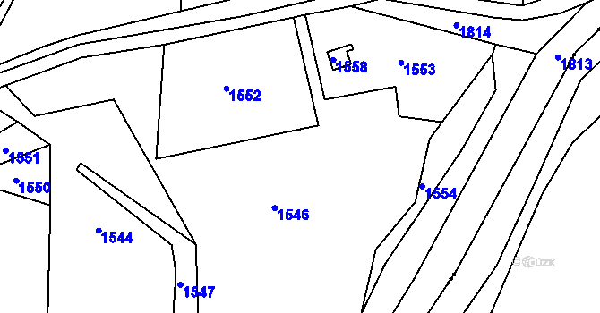 Parcela st. 585/17 v KÚ Střítež, Katastrální mapa