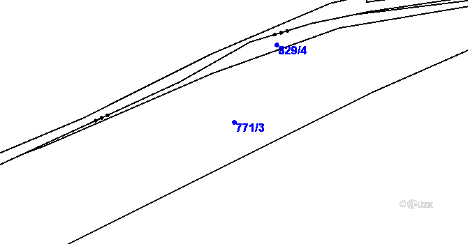 Parcela st. 771/3 v KÚ Střítež, Katastrální mapa