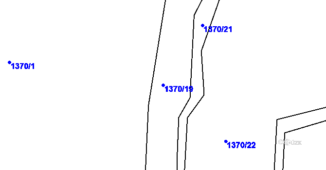 Parcela st. 1370/19 v KÚ Střítež nad Bečvou, Katastrální mapa