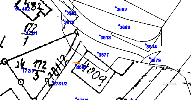 Parcela st. 171/5 v KÚ Střítež nad Ludinou, Katastrální mapa