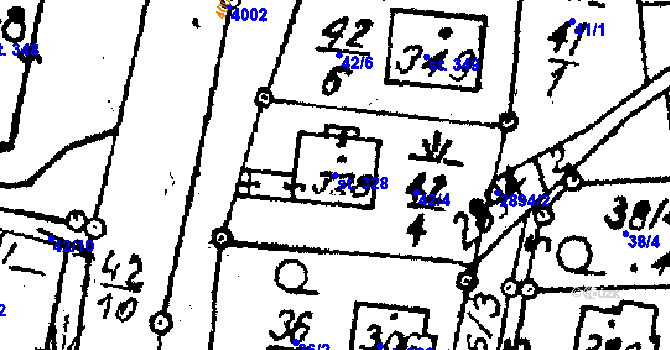 Parcela st. 328 v KÚ Střítež nad Ludinou, Katastrální mapa