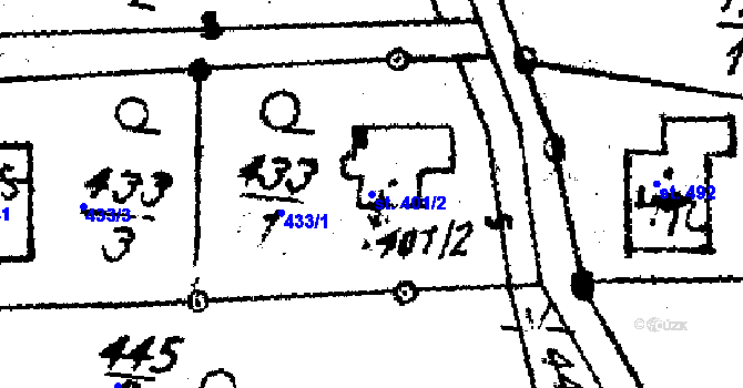 Parcela st. 401/2 v KÚ Střítež nad Ludinou, Katastrální mapa