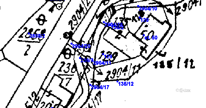 Parcela st. 129 v KÚ Střítež nad Ludinou, Katastrální mapa