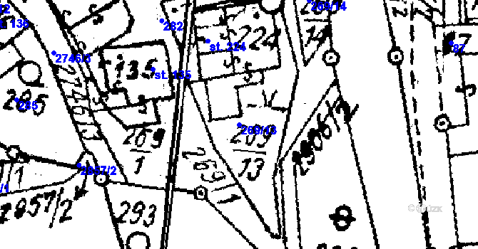 Parcela st. 269/13 v KÚ Střítež nad Ludinou, Katastrální mapa