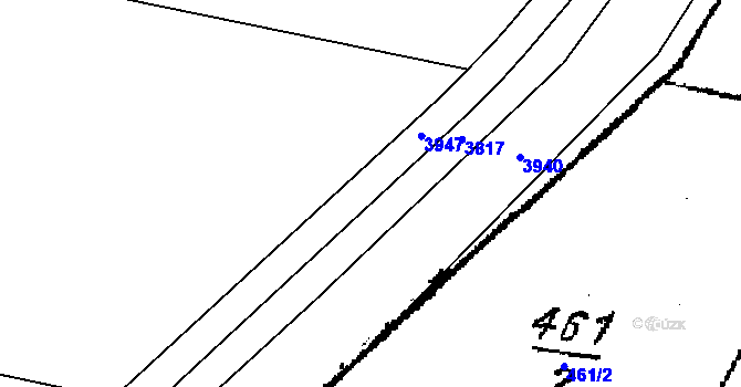 Parcela st. 461/1 v KÚ Střítež nad Ludinou, Katastrální mapa